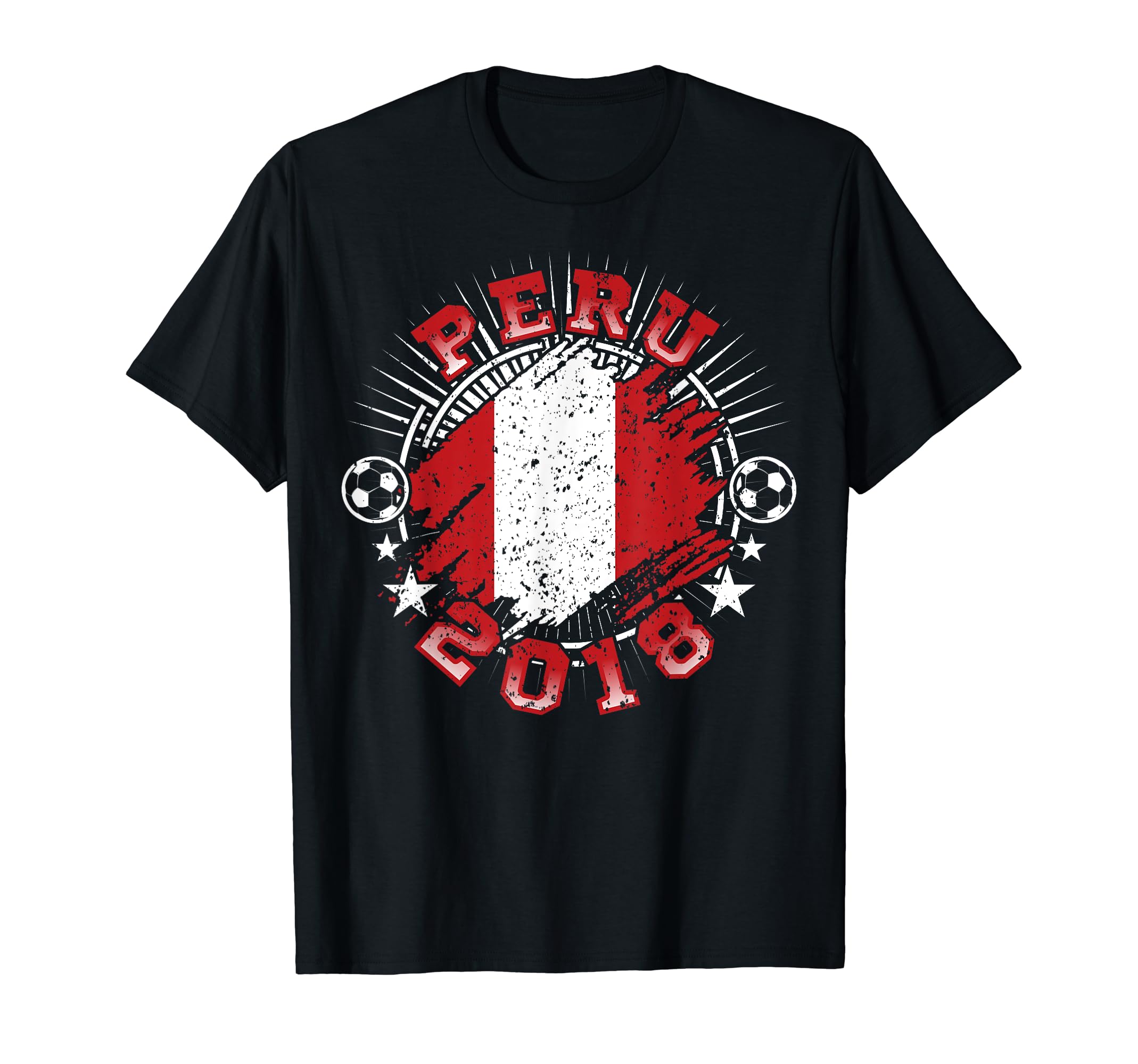 Peru 2018 Soccer Peruvian Flag Fan T-Shirt - Fun Novelty Design for Adults - T-Shirt, Sweatshirt, Hoodie