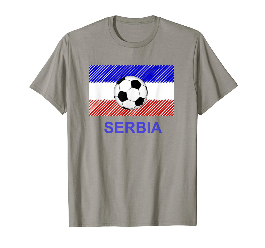 Serbia Futbol Soccer T-Shirt - Minimalist Print for Adults - T-Shirt, Sweatshirt, Hoodie