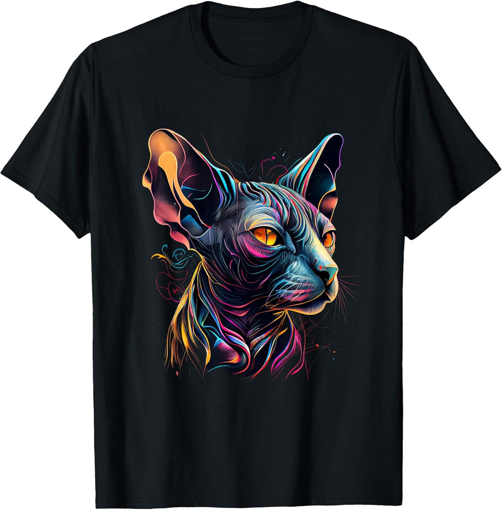 Sphynx Cat Lovers Colorful Pop Art Syphnx Men Women - Adult & Kids T-Shirts, Sweatshirts & Hoodies apparel design preview 1