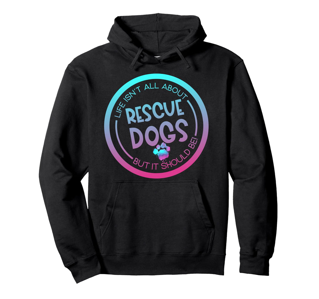 Rescued Dog Paw Animal Shelter Worker Hoodie - Graphic Print Men Women - T-Shirt, Sweatshirt, Hoodie
