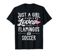 Just Who Loves Flamingos And Soccer T-Shirt - Aesthetic Graphic Men Women - T-Shirt, Sweatshirt, Hoodie