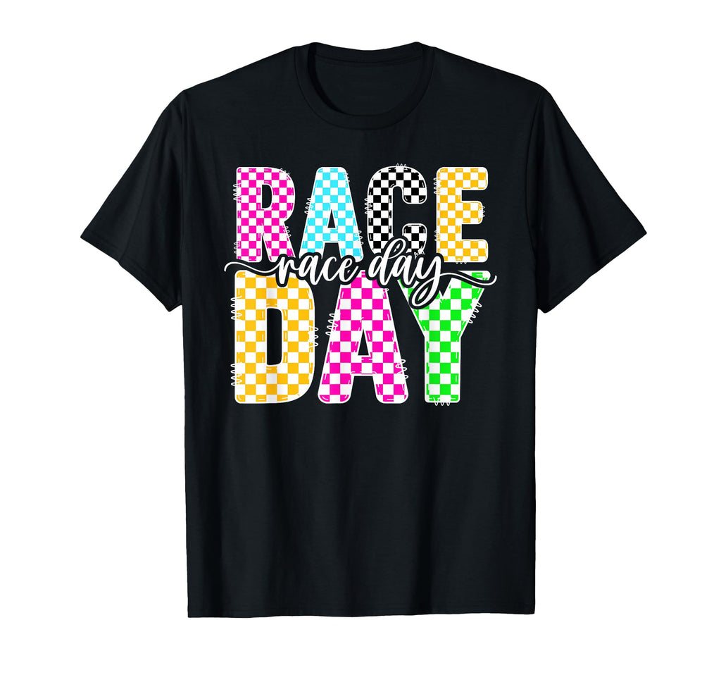 Race Day Checkered Flag Race Days T-Shirt - Casual Everyday Wear Men Women - T-Shirt, Sweatshirt, Hoodie