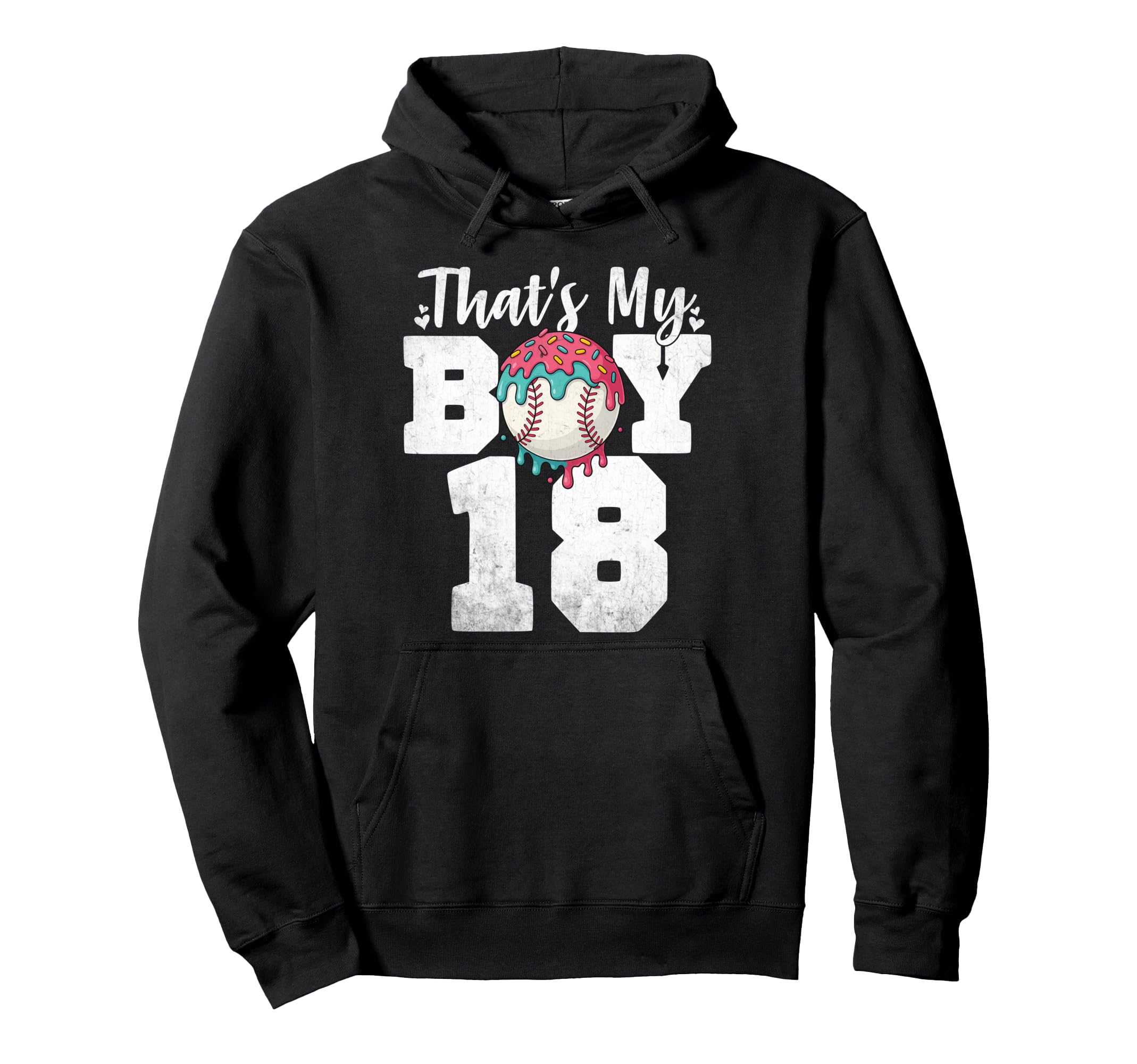 Thats My Baseball 18 Number Mom Dad 18 Hoodie - Unique Graphic Unisex - T-Shirt, Sweatshirt, Hoodie