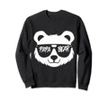 Papa Bear Face Wearing Sunglasses Papa Sweatshirt - Unique Graphic Unisex - T-Shirt, Sweatshirt, Hoodie