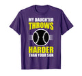 Funny Baseball Dads My Daughter Throws T-Shirt - Graphic Print Men Women - T-Shirt, Sweatshirt, Hoodie