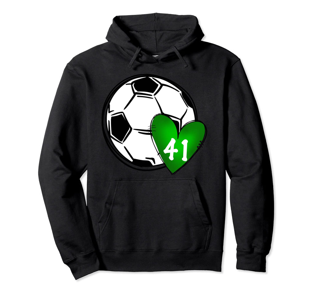 Womens Custom Soccer Mom Number 41 Hoodie - Novelty Apparel Men Women - T-Shirt, Sweatshirt, Hoodie