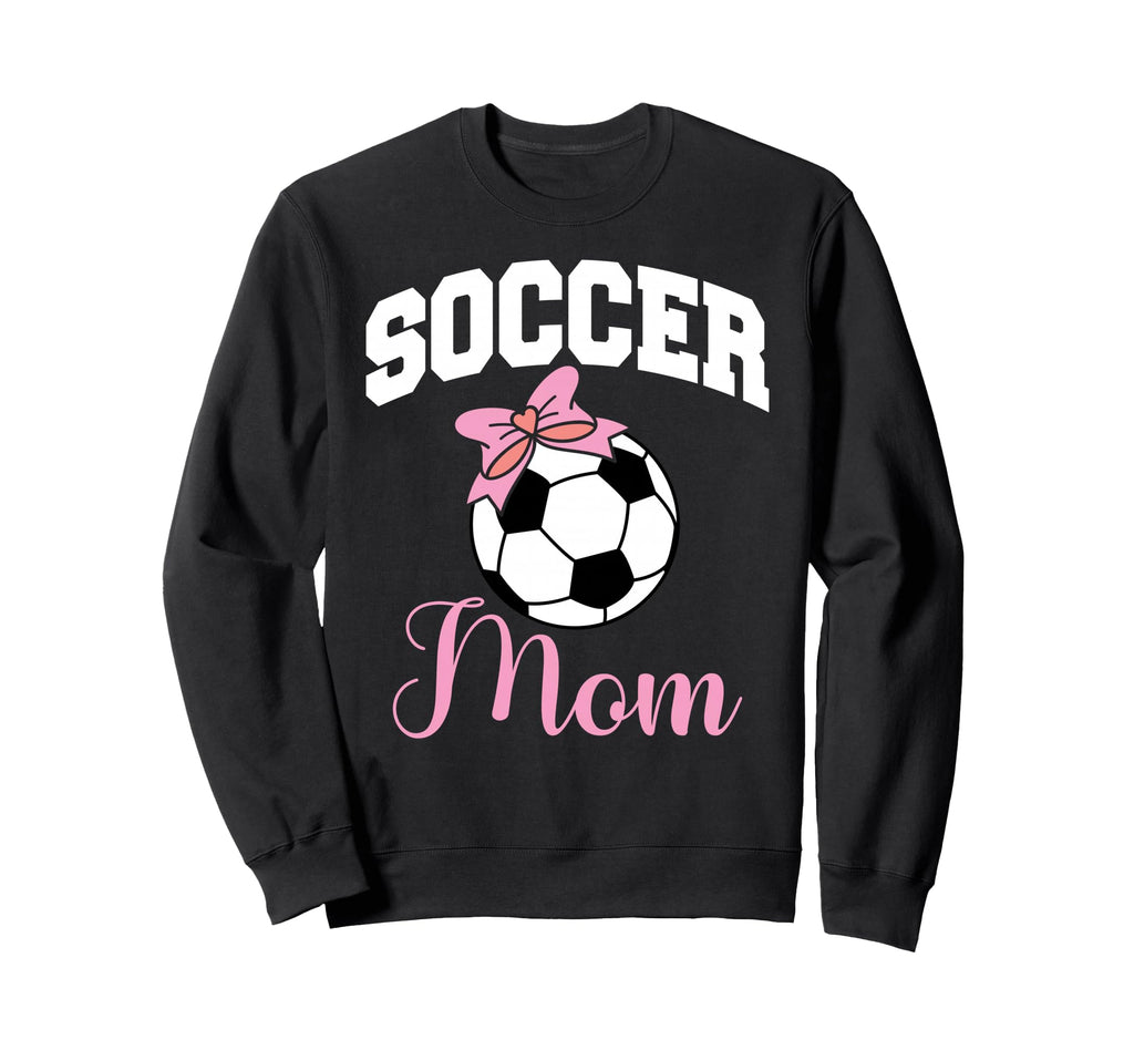 Soccer Mom Bow Soccer Ball Sweatshirt - Novelty Apparel Unisex - T-Shirt, Sweatshirt, Hoodie