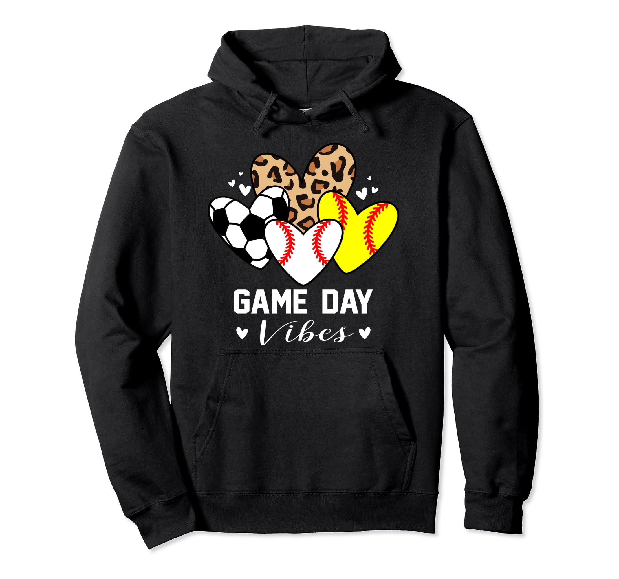 Game Day Vibes Funny Baseball Softball Hoodie - Novelty Apparel for Adults - T-Shirt, Sweatshirt, Hoodie
