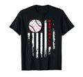 Usa American Flag Baseball Flag Dad Mom T-Shirt - Streetwear Style Unisex - T-Shirt, Sweatshirt, Hoodie