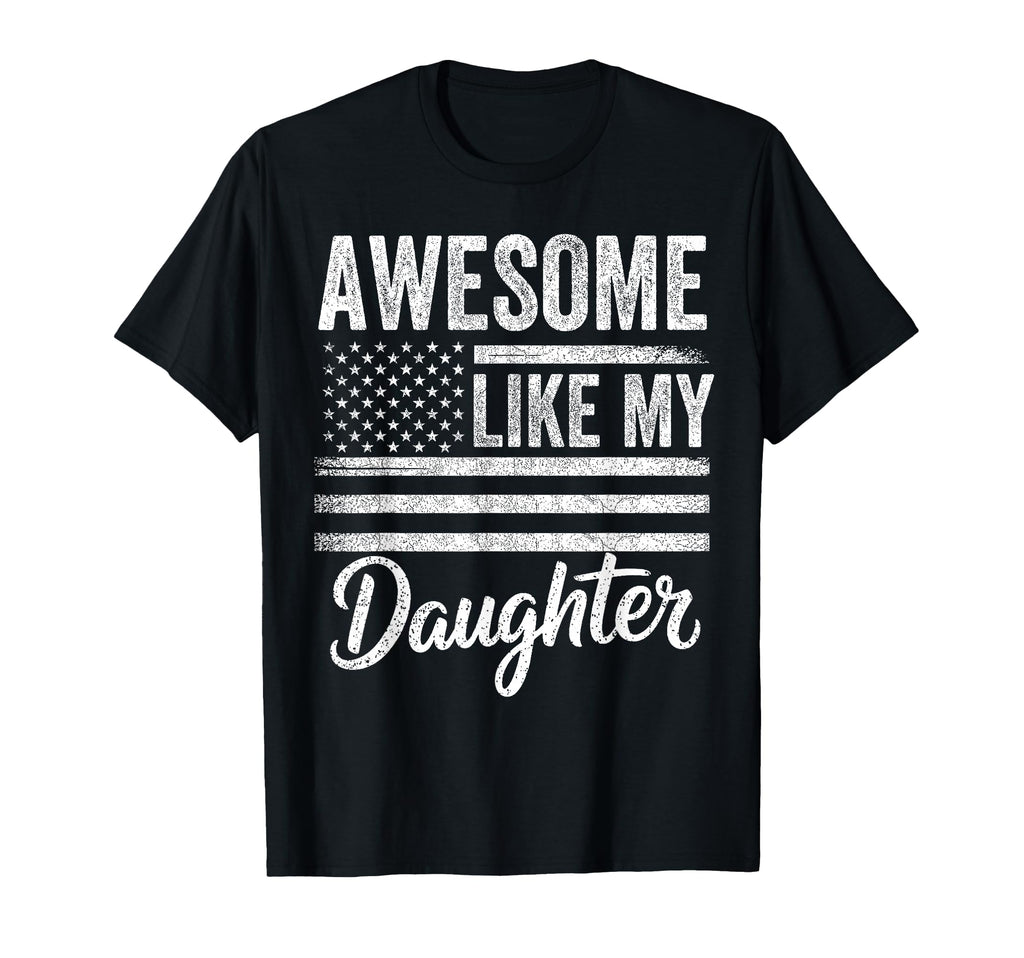 Fathers Day American Flag Awesome T-Shirt - Minimalist Print Men Women - T-Shirt, Sweatshirt, Hoodie