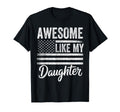 Fathers Day American Flag Awesome T-Shirt - Minimalist Print Men Women - T-Shirt, Sweatshirt, Hoodie