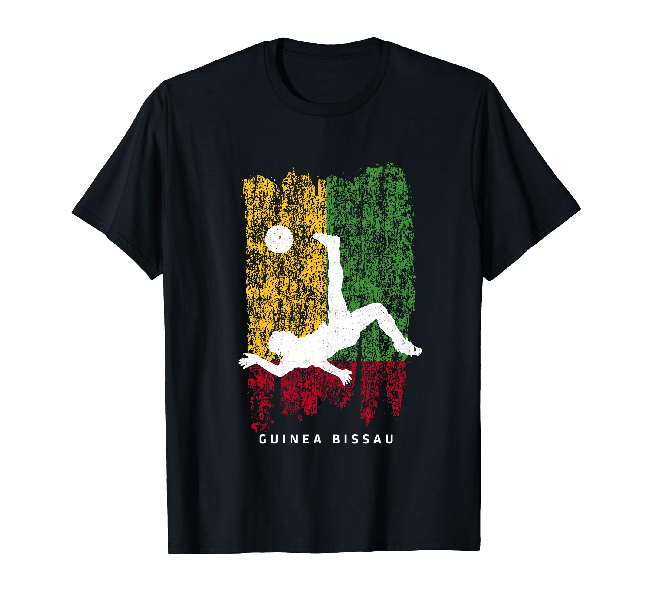 Guinea Bissau Flag Soccer Player Silhouette T-Shirt - Graphic Print Unisex - T-Shirt, Sweatshirt, Hoodie