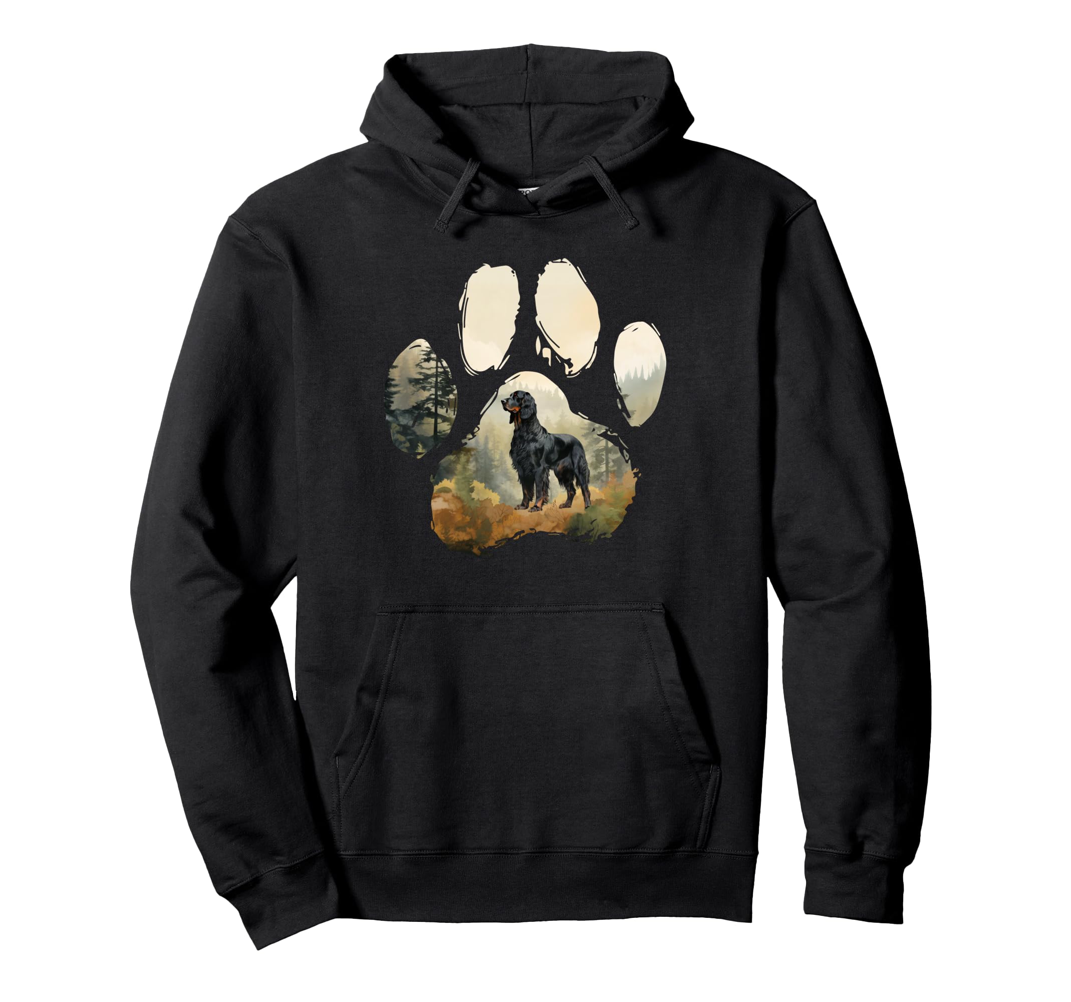 Gordon Setter Mountain Paw Dog Mom Dad Hoodie - Custom Art Print Unisex - T-Shirt, Sweatshirt, Hoodie