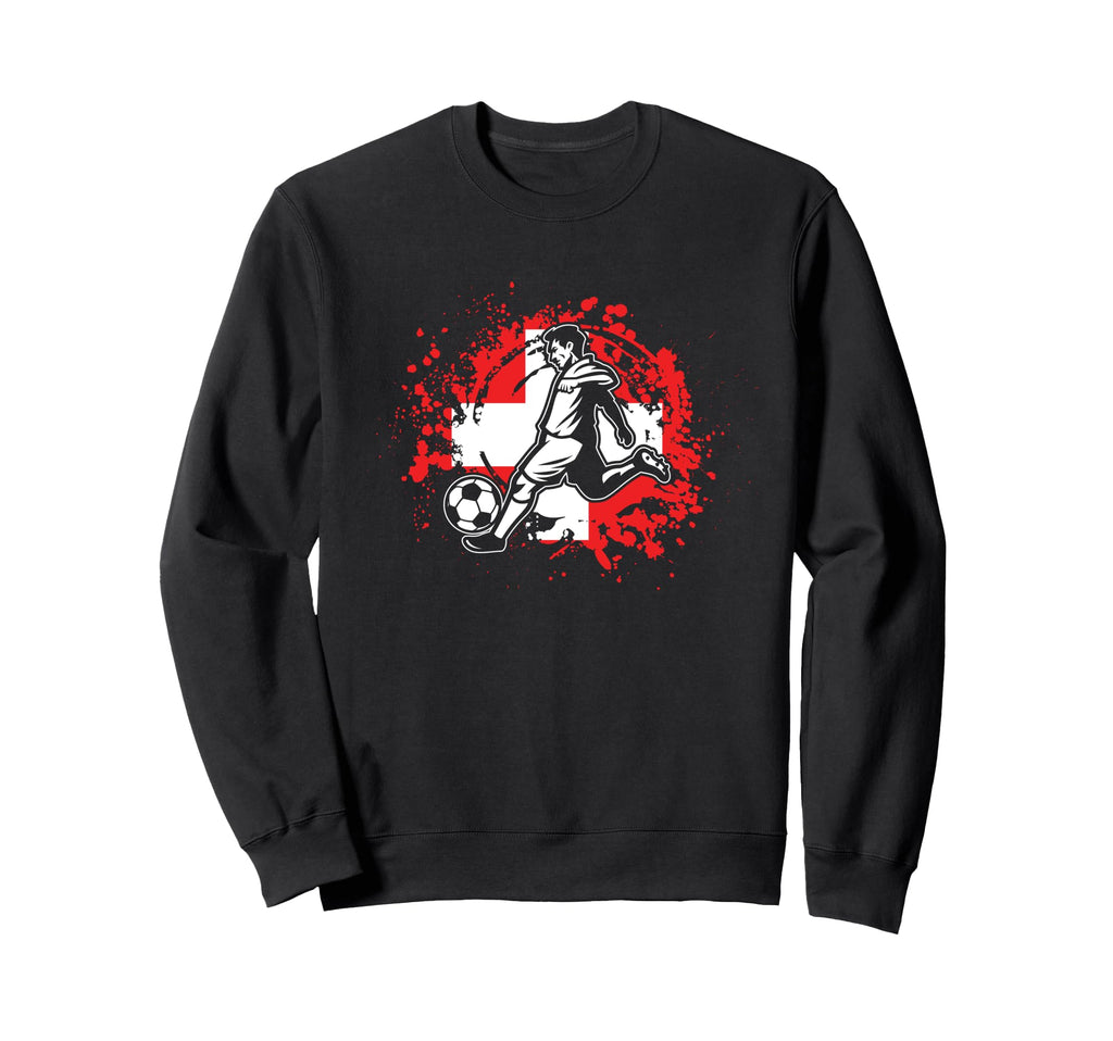 Switzerland Football Swiss Soccer Sweatshirt - Aesthetic Graphic Men Women - T-Shirt, Sweatshirt, Hoodie