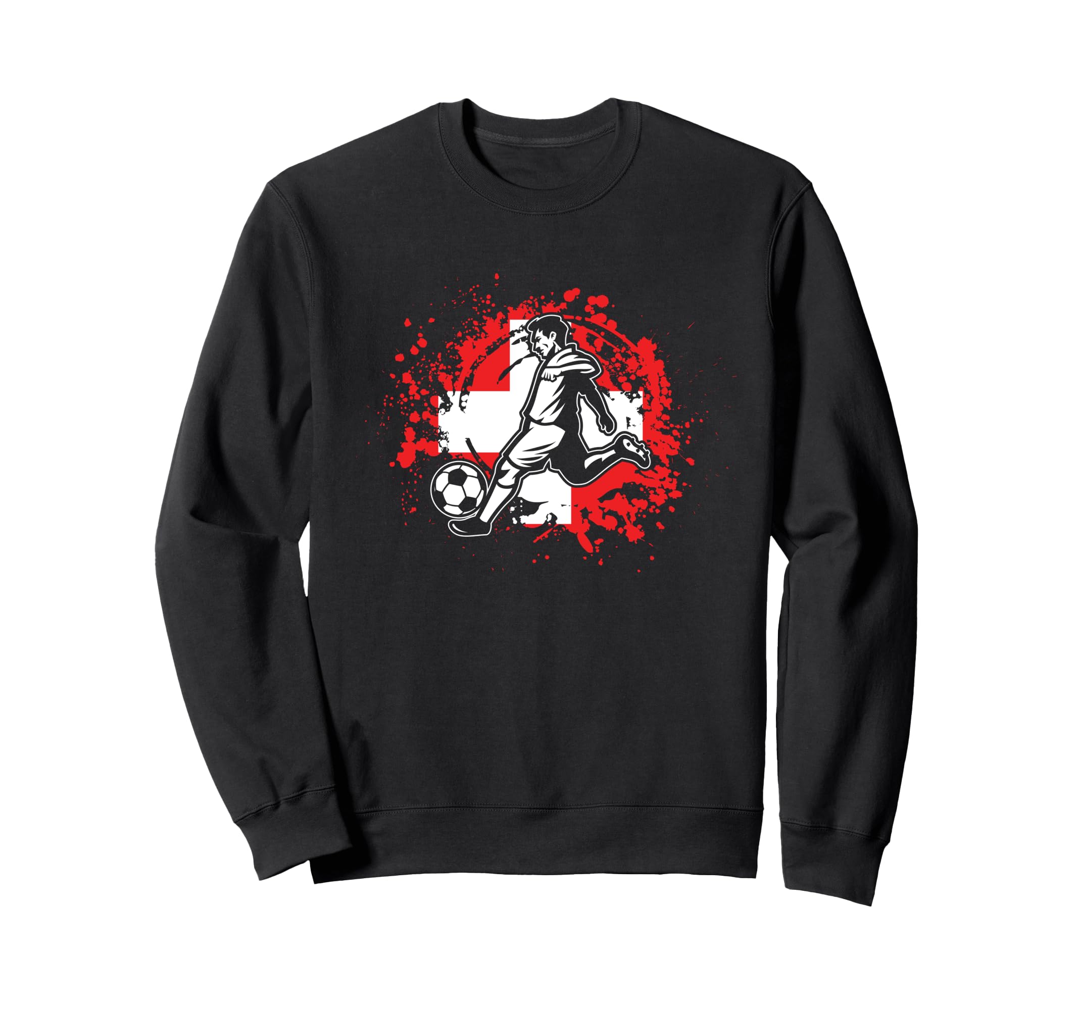 Switzerland Football Swiss Soccer Sweatshirt - Aesthetic Graphic Men Women - T-Shirt, Sweatshirt, Hoodie
