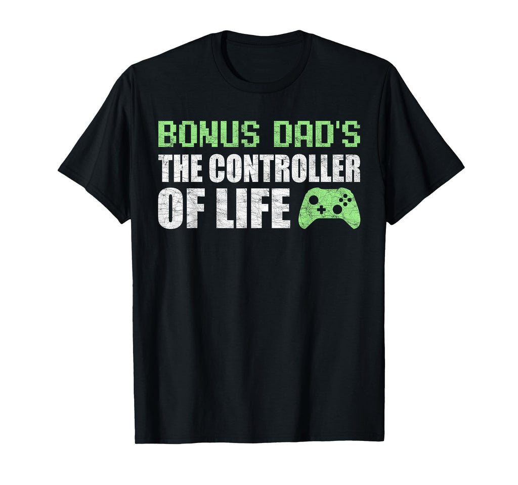 Gamer Stepdad Fathers Day Bonus Dads T-Shirt - Minimalist Print Men Women - T-Shirt, Sweatshirt, Hoodie