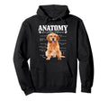 Anatomy Golden Retriever Funny Dog Mom Hoodie - Minimalist Print Men Women - T-Shirt, Sweatshirt, Hoodie