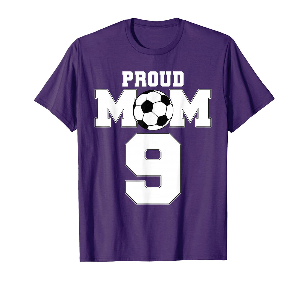 Proud Soccer Mom Number 9 Custom T-Shirt - Unique Graphic Men Women - T-Shirt, Sweatshirt, Hoodie