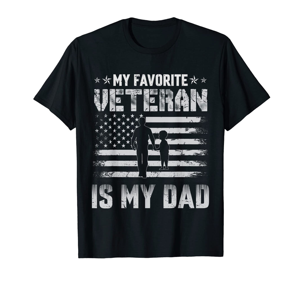 My Favorite Veteran Is My Dad Us Flag T-Shirt - Graphic Print Men Women - T-Shirt, Sweatshirt, Hoodie