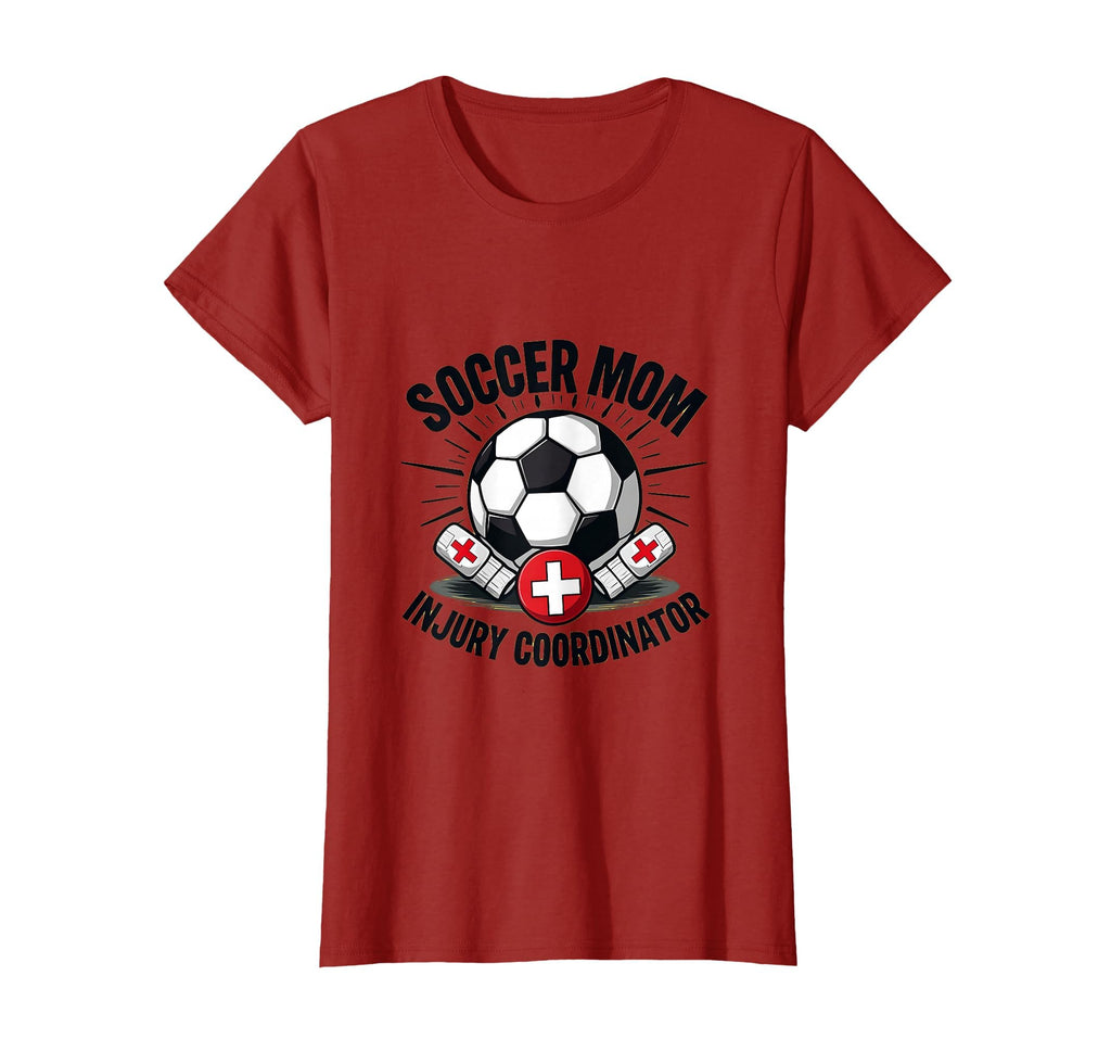 Soccer Mom Injury Coordinator Funny T-Shirt - Minimalist Print for Adults - T-Shirt, Sweatshirt, Hoodie