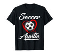 Soccer Auntie Soccer Heart T-Shirt - Casual Everyday Wear for Adults - T-Shirt, Sweatshirt, Hoodie