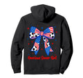 Coquette Bow American Flag Soccer 4Th Hoodie - Graphic Print for Adults - T-Shirt, Sweatshirt, Hoodie