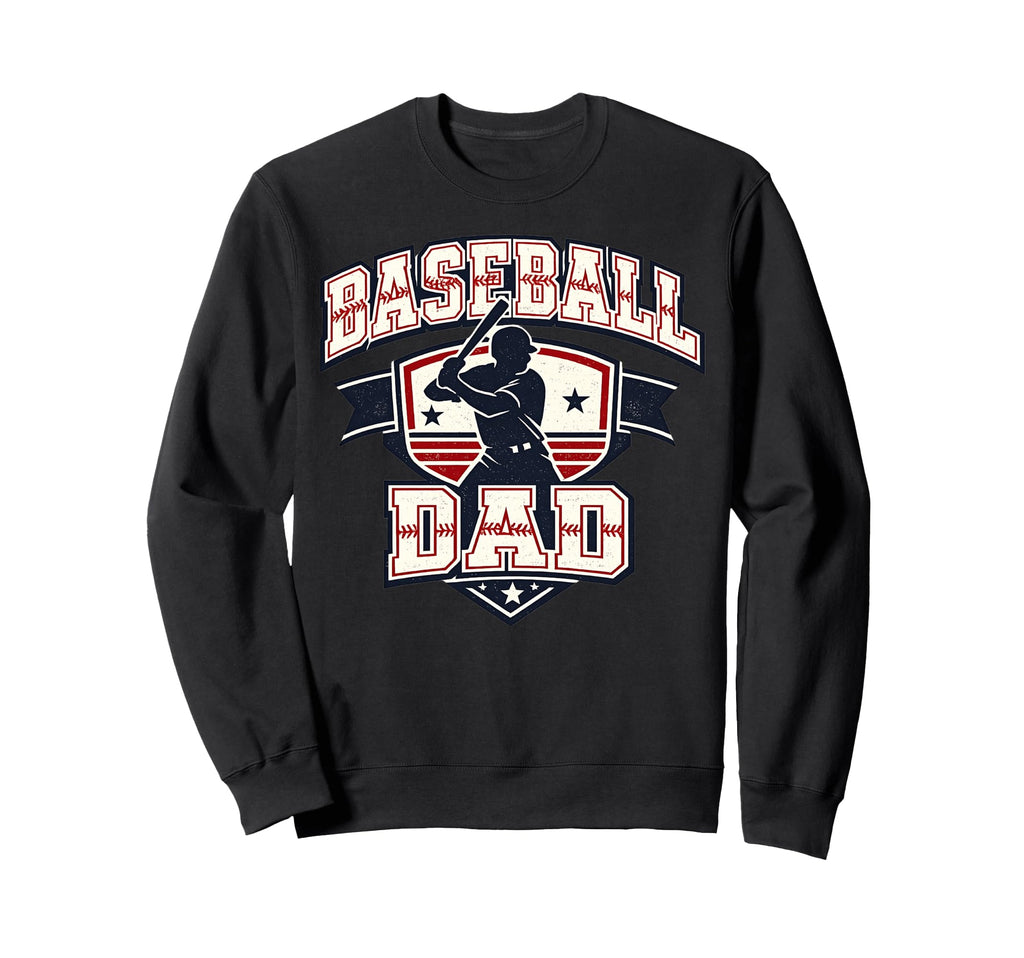 Baseball Dad Game Day Varsity Sweatshirt - Custom Art Print Men Women - T-Shirt, Sweatshirt, Hoodie