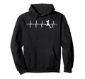 Soccer Heartbeat Soccer Player Hoodie - Fun Novelty Design Men Women - T-Shirt, Sweatshirt, Hoodie