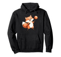 Watercolor Fox Playing Soccer Ball Hoodie - Novelty Apparel Men Women - T-Shirt, Sweatshirt, Hoodie