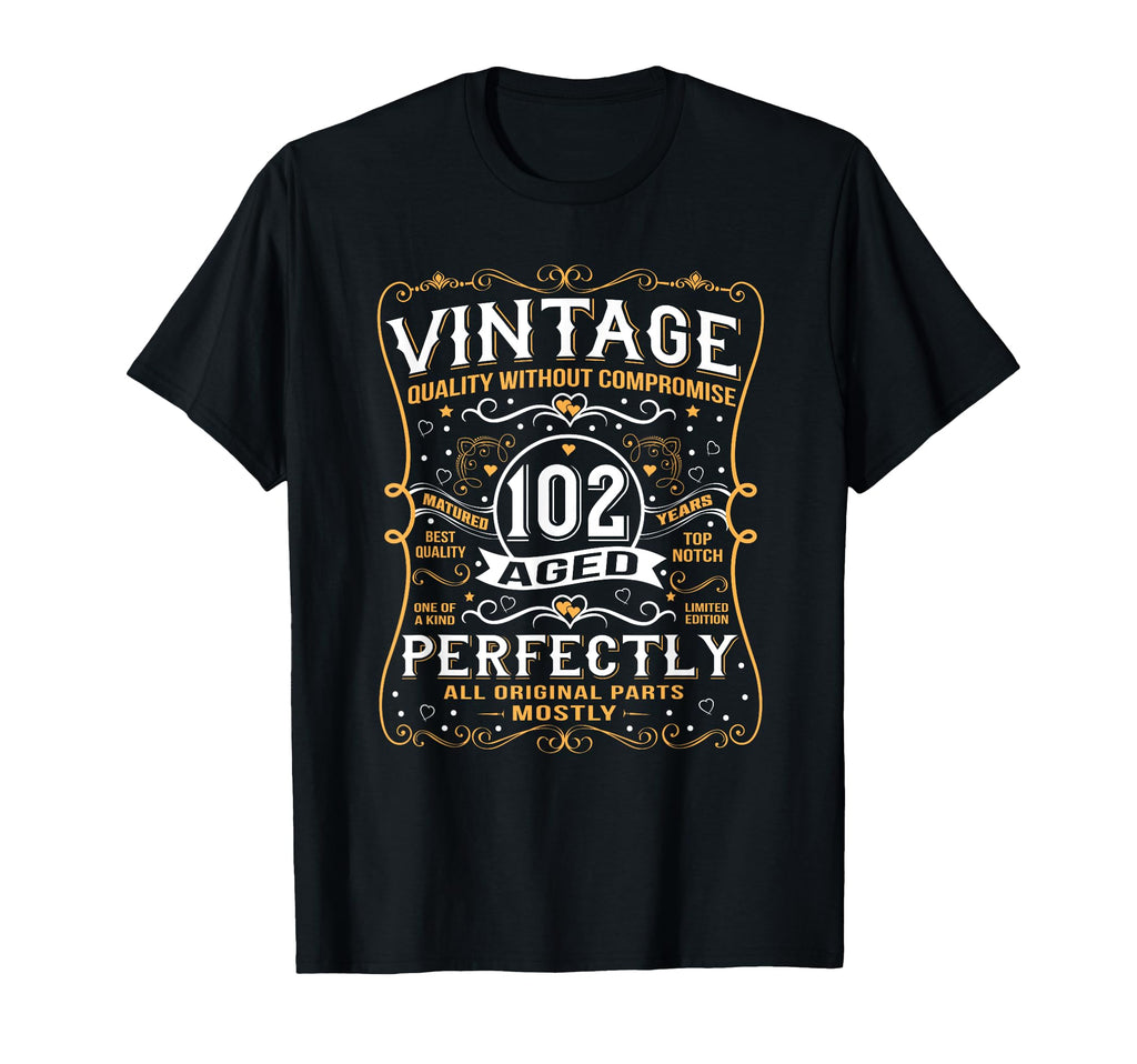 102 Year Old Born 1920 102Nd Birthday T-Shirt - Custom Art Print Unisex - T-Shirt, Sweatshirt, Hoodie