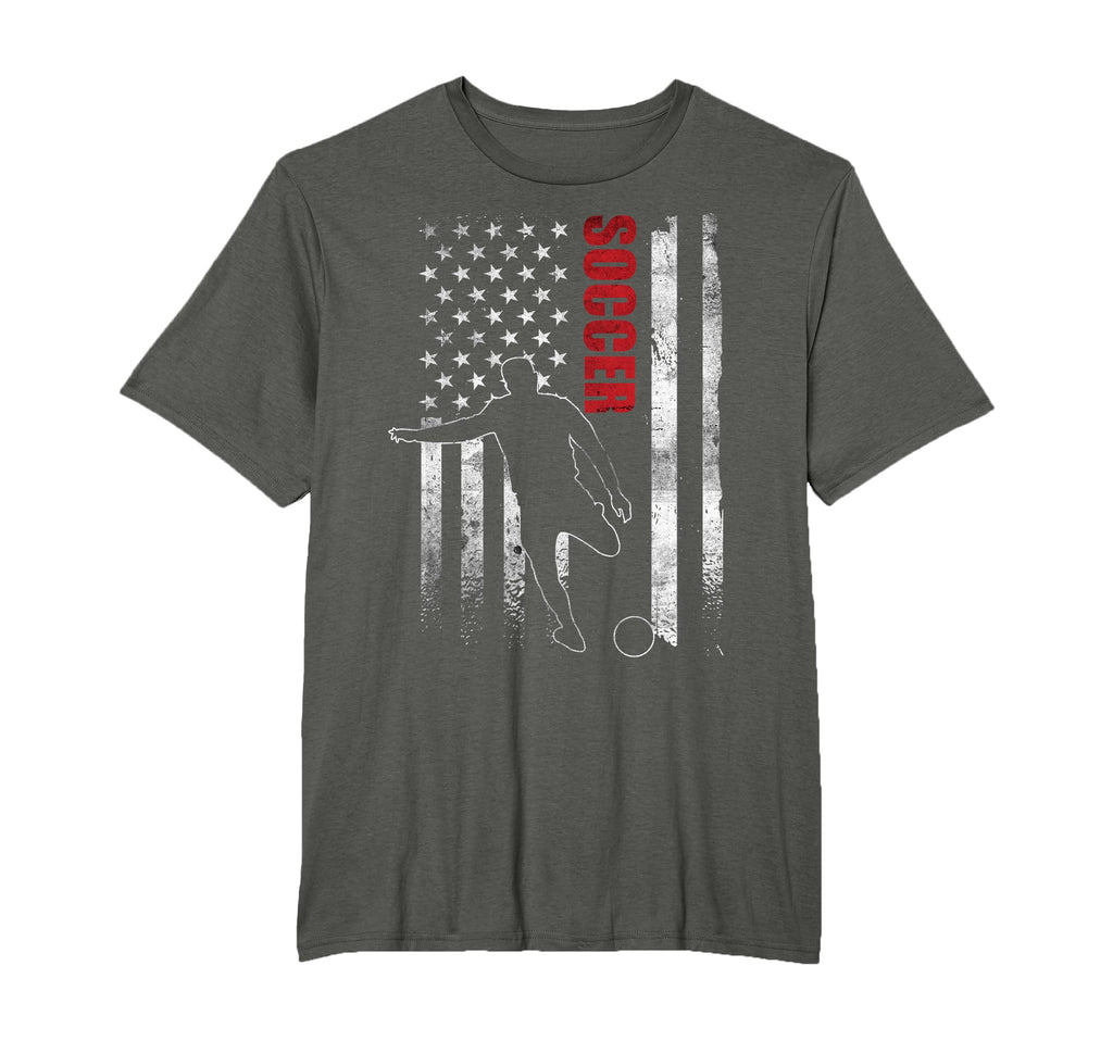 Soccer American Flag Soccer Player Us T-Shirt - Aesthetic Graphic Unisex - T-Shirt, Sweatshirt, Hoodie