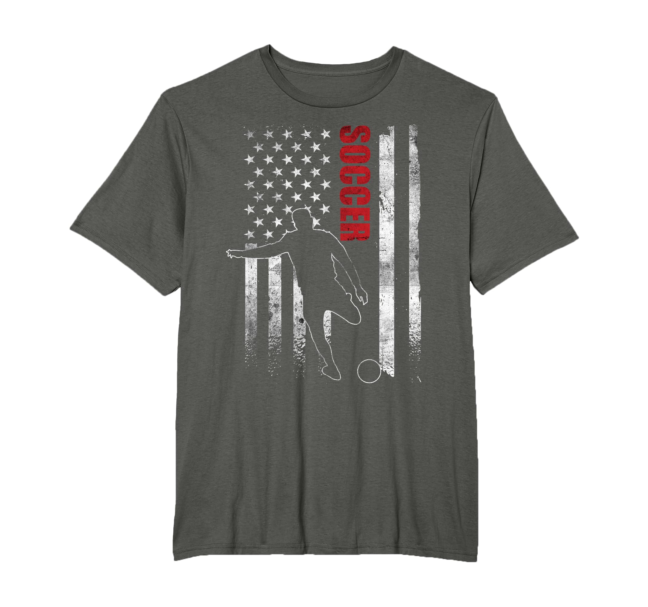 Soccer American Flag Soccer Player Us T-Shirt - Aesthetic Graphic Unisex - T-Shirt, Sweatshirt, Hoodie