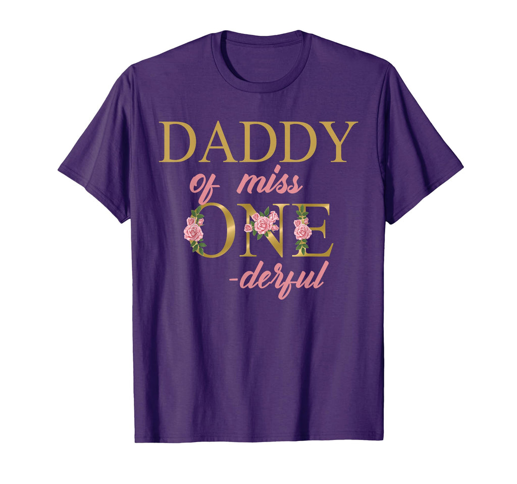 Daddy Miss Onederful 1St Birthday T-Shirt - Minimalist Print for Adults - T-Shirt, Sweatshirt, Hoodie
