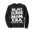 My Senior Mom Era Groovy Soccer Sweatshirt - Aesthetic Graphic for Adults - T-Shirt, Sweatshirt, Hoodie