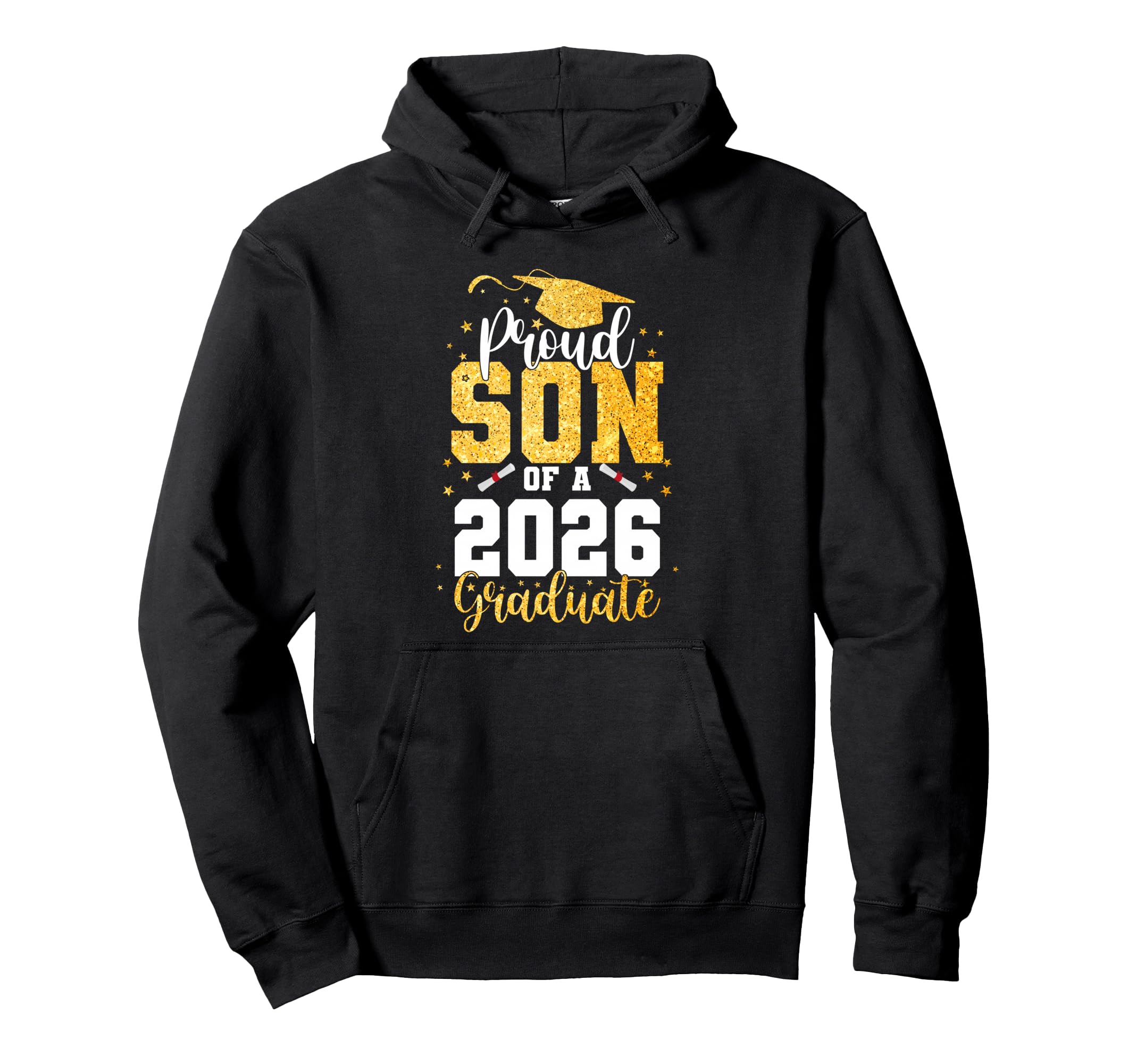 Proud Son Class 2026 Graduate Graduation Hoodie - Graphic Print for Adults - T-Shirt, Sweatshirt, Hoodie