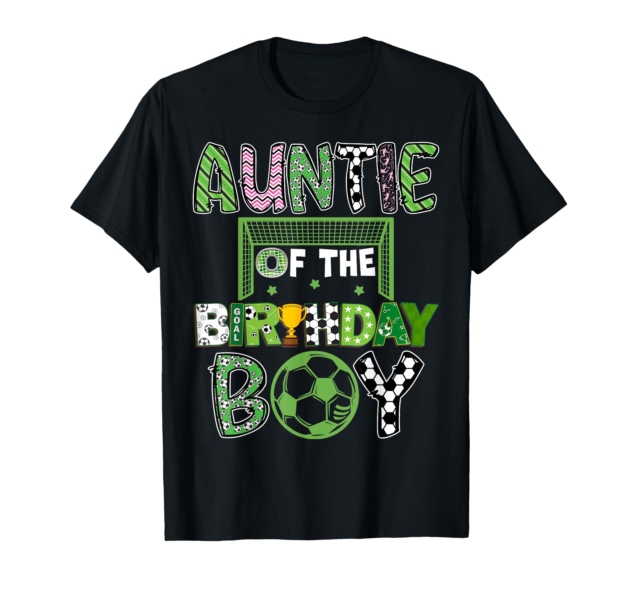 Auntie Birthday Soccer Player Birthday T-Shirt - Graphic Print Men Women - T-Shirt, Sweatshirt, Hoodie