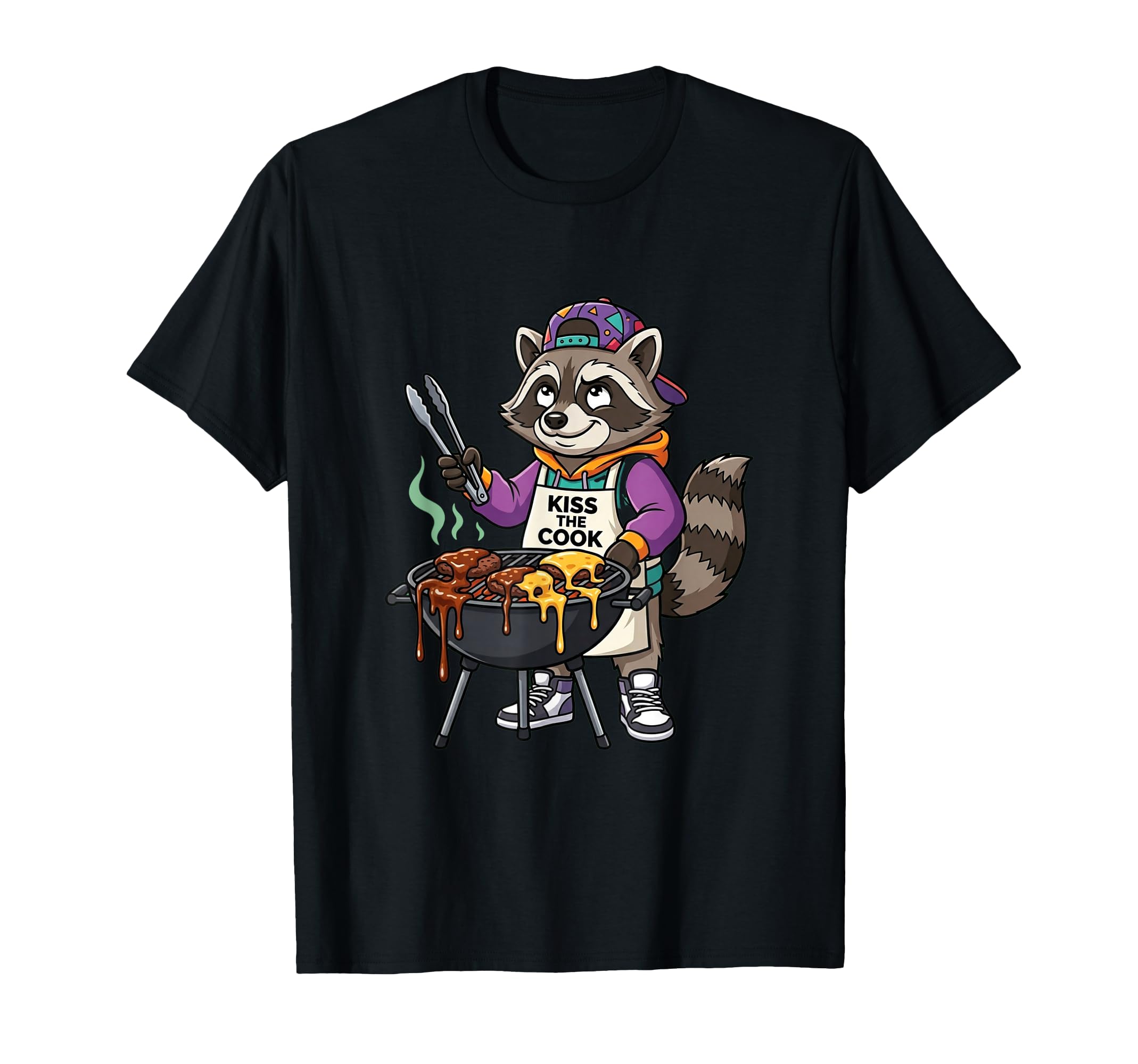 Funny Bbq Raccoon Cook Grilling Trash T-Shirt - Streetwear Style Men Women - T-Shirt, Sweatshirt, Hoodie