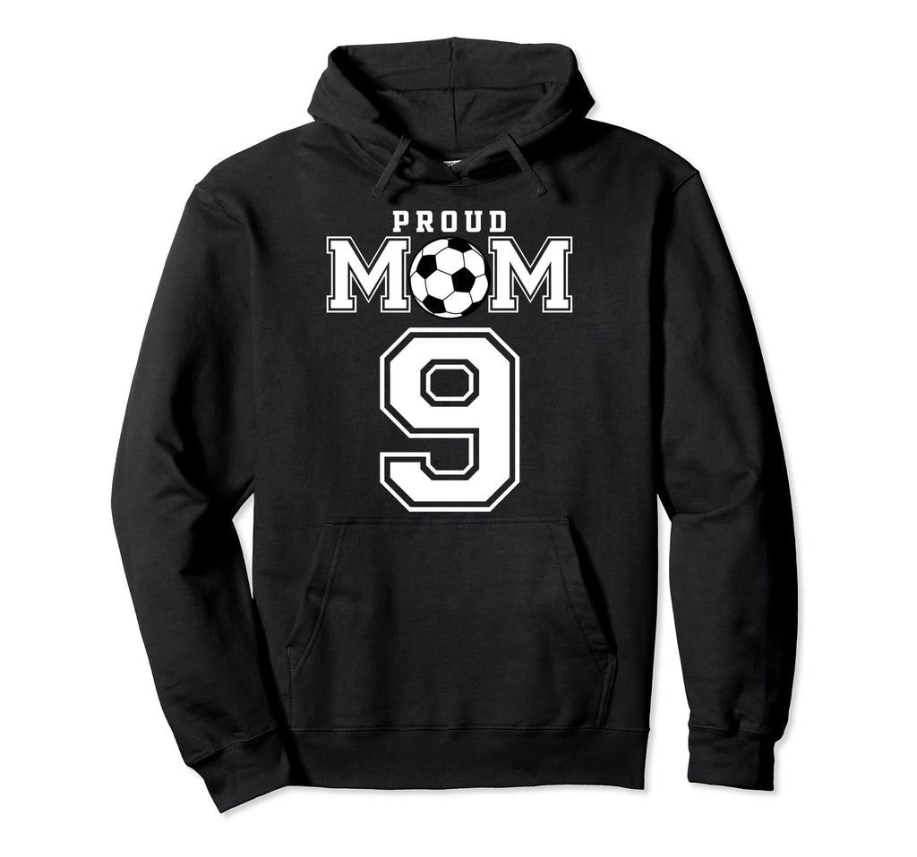 Number 9 Custom Proud Soccer Futbol Hoodie - Minimalist Print for Adults - T-Shirt, Sweatshirt, Hoodie