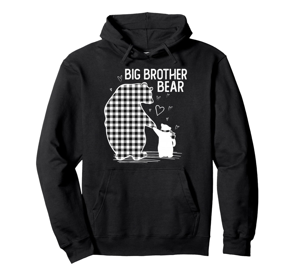 Big Brother Bear Pajama Grey Buffalo Hoodie - Novelty Apparel Men Women - T-Shirt, Sweatshirt, Hoodie
