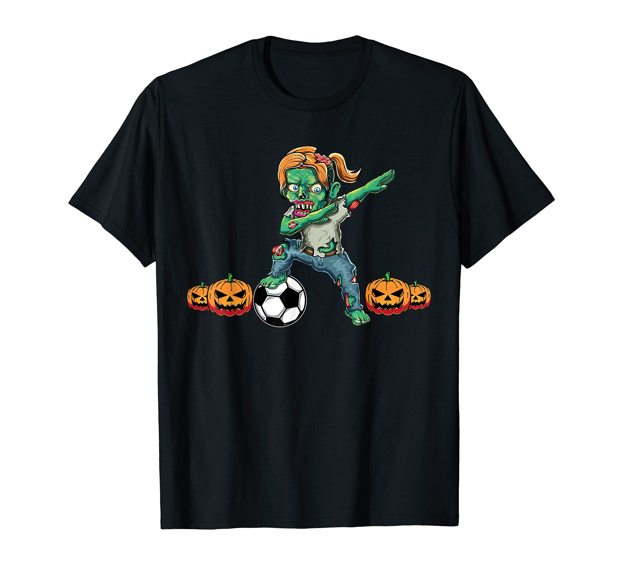 Female Zombie Halloween Soccer T-Shirt - Fun Novelty Design for Adults - T-Shirt, Sweatshirt, Hoodie