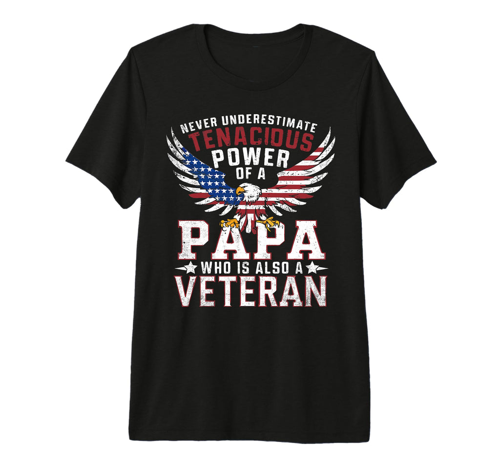 Veteran Papa Usa Veterans Day Us T-Shirt - Casual Everyday Wear Men Women - T-Shirt, Sweatshirt, Hoodie