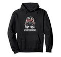 Mom Life Soccer Mom Mothers Day Messy Bun Hoodie - Unique Graphic Unisex - T-Shirt, Sweatshirt, Hoodie