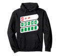 Dad Father Grandpa Funny Low Battery Hoodie - Novelty Apparel Men Women - T-Shirt, Sweatshirt, Hoodie