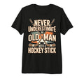 Old Hockey Stick Hockey Player Dad Hockey T-Shirt - Graphic Print Unisex - T-Shirt, Sweatshirt, Hoodie