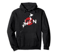 Japanese Map Flag Souvenir Hoodie - Fun Novelty Design for Adults - T-Shirt, Sweatshirt, Hoodie