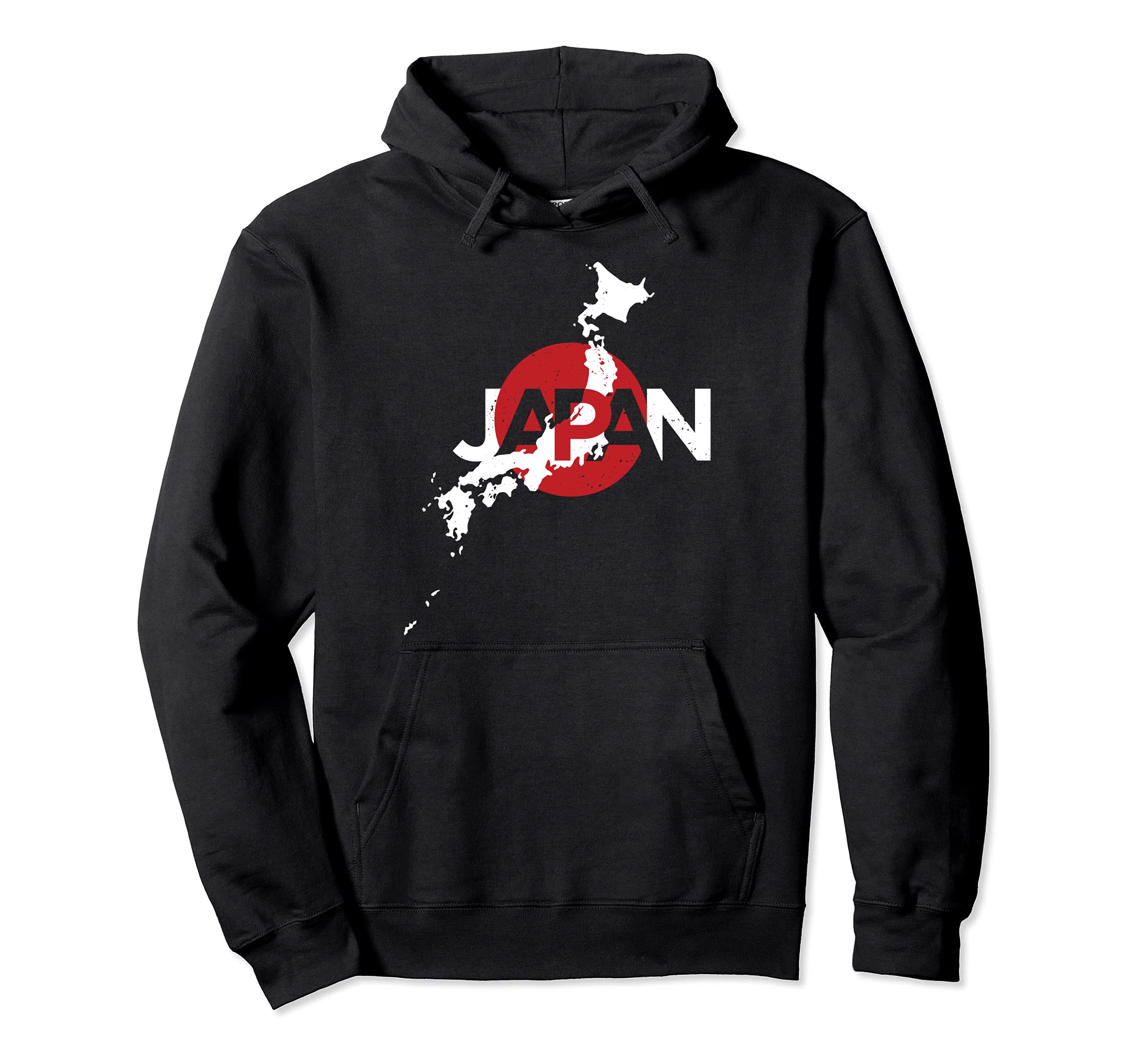 Japanese Map Flag Souvenir Hoodie - Fun Novelty Design for Adults - T-Shirt, Sweatshirt, Hoodie