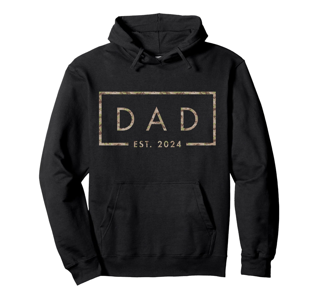 Camo Dad Est 2024 Fathers Day New Hoodie - Casual Everyday Wear Men Women - T-Shirt, Sweatshirt, Hoodie