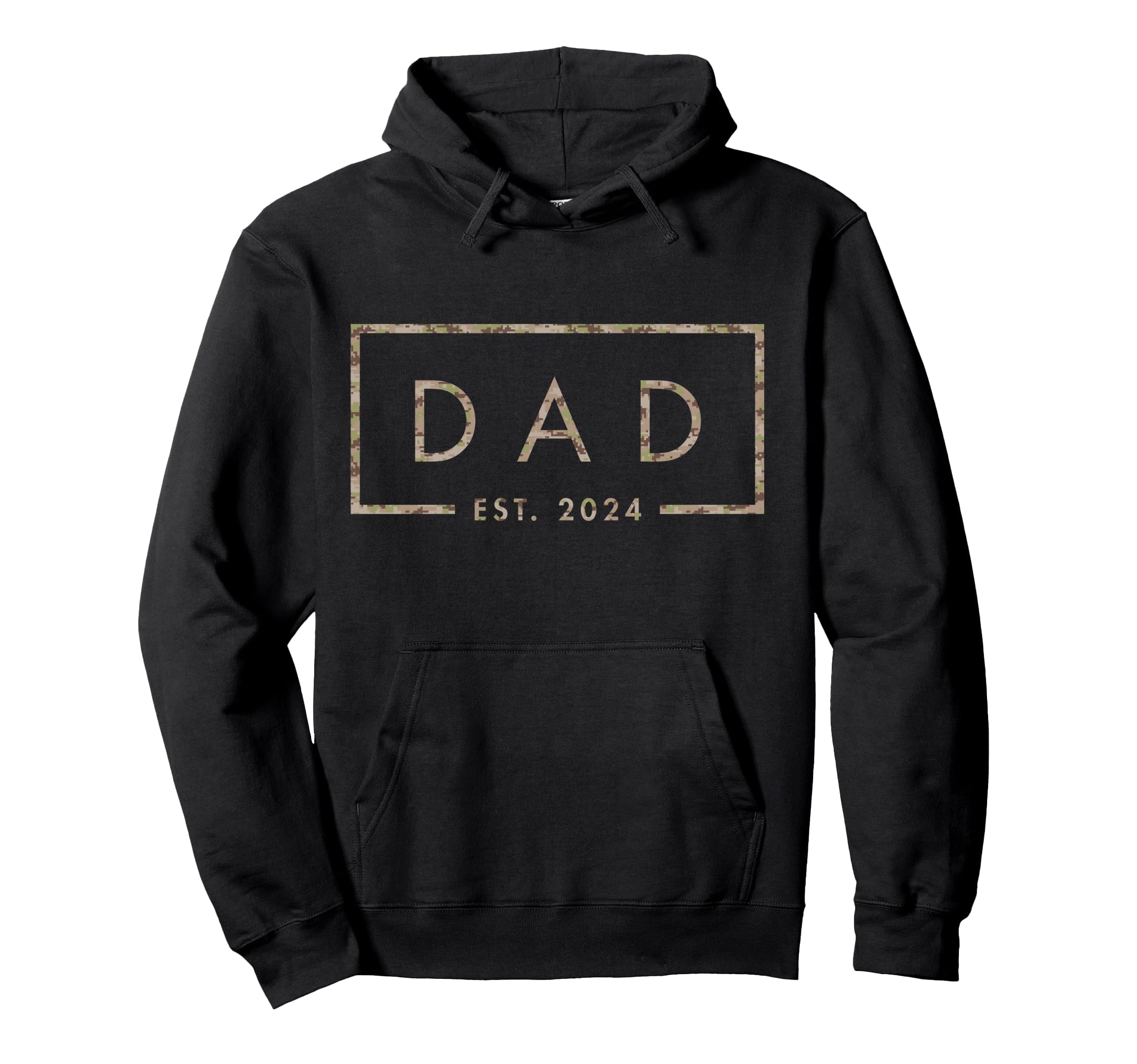 Camo Dad Est 2024 Fathers Day New Hoodie - Casual Everyday Wear Men Women - T-Shirt, Sweatshirt, Hoodie