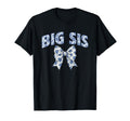 Big Sis Coquette Toile Blue Bow Floral T-Shirt - Novelty Apparel Unisex - T-Shirt, Sweatshirt, Hoodie