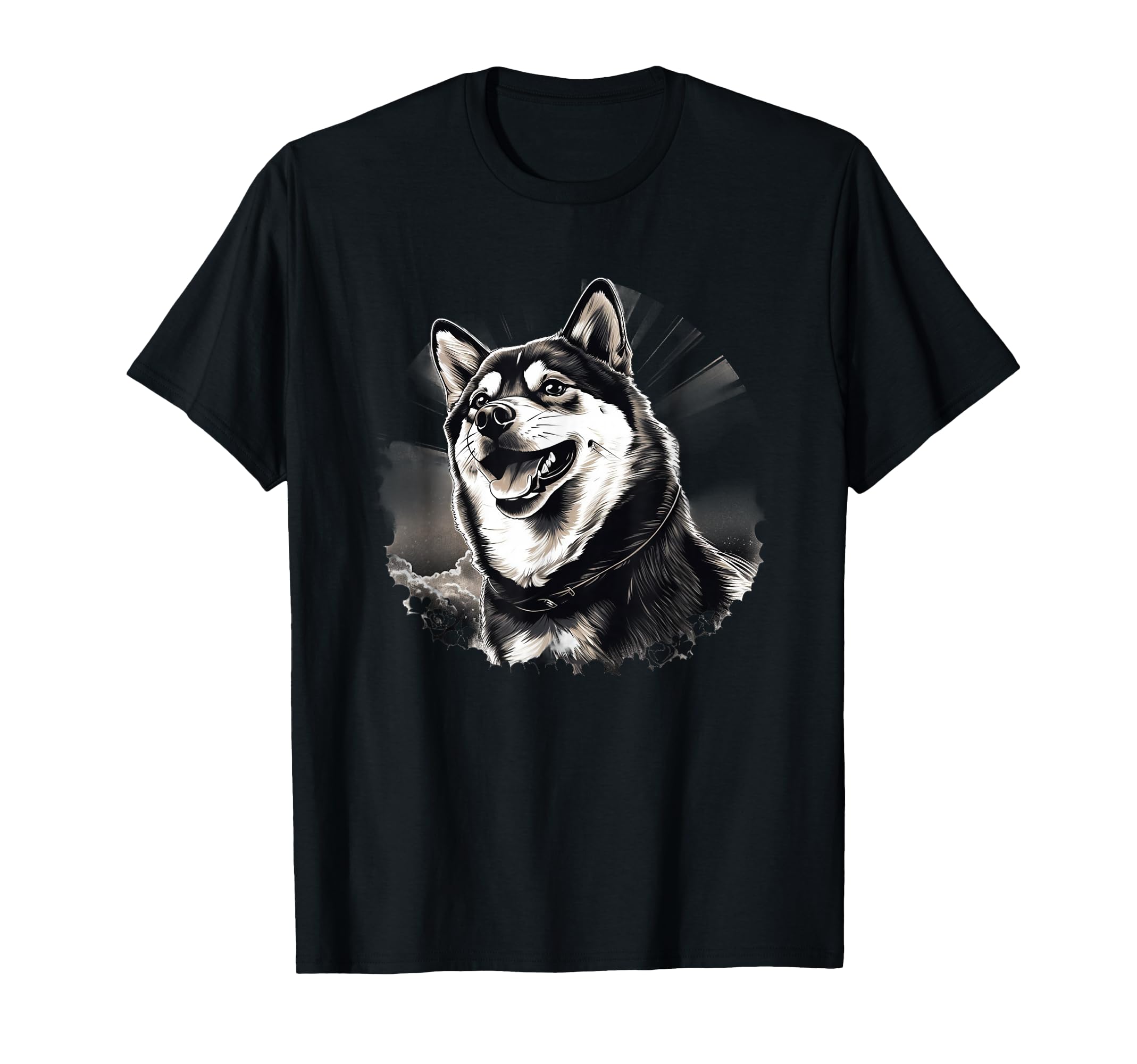 Mens Womens Black Tan Shiba Inu Dog T-Shirt - Trendy Graphic for Adults - T-Shirt, Sweatshirt, Hoodie